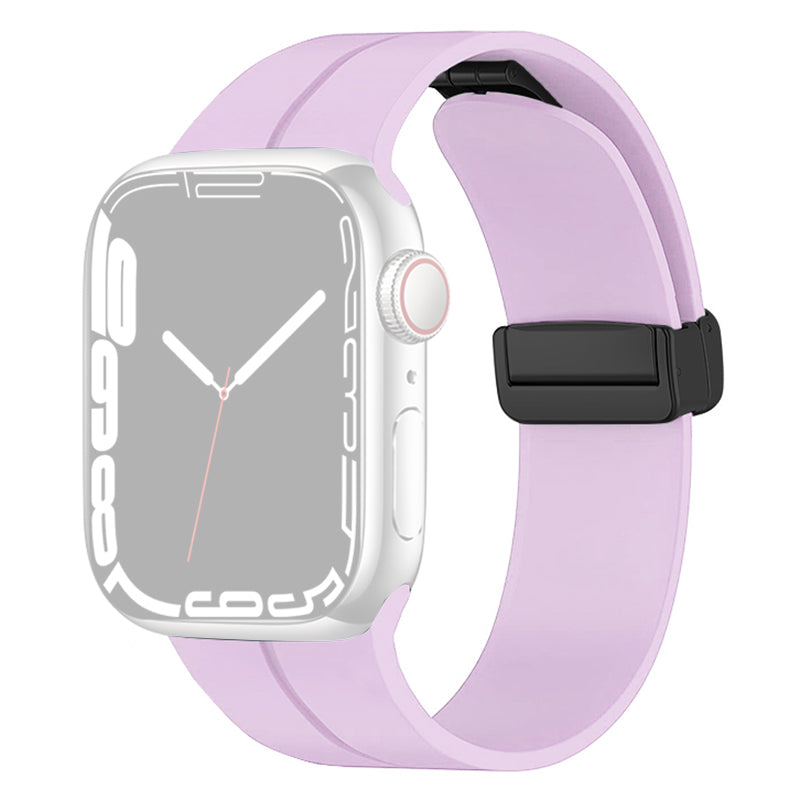 For Apple Watch Ultra Ultra 2 49mm Series 9 8 7 45mm Series 6 5 4 SE (2022) (2023) SE 44mm Series 3 2 1 42mm Magnetic Folding Buckle Silicone Watch Band Replacement Wristband Strap Bracelet For Apple Watch Ultra Ultra 2 49mm Series 9 8 7 45mm Series 6 5 4 SE (2022) (2023) SE 44mm Series 3 2 1 42mm Magnetic Folding Buckle Silicone Watch Band Replacement Wristband Strap Bracelet